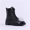 Regarde Le Ciel Roxana Glitter Zip Boot - Black Leather